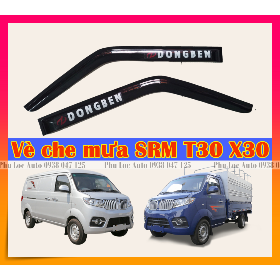 Vè che mưa xe tải VAN SRM DONGBEN X30 V2 V5 990KG hàng chính hãng nhựa dày đẹp ( giá 1 cặp)
