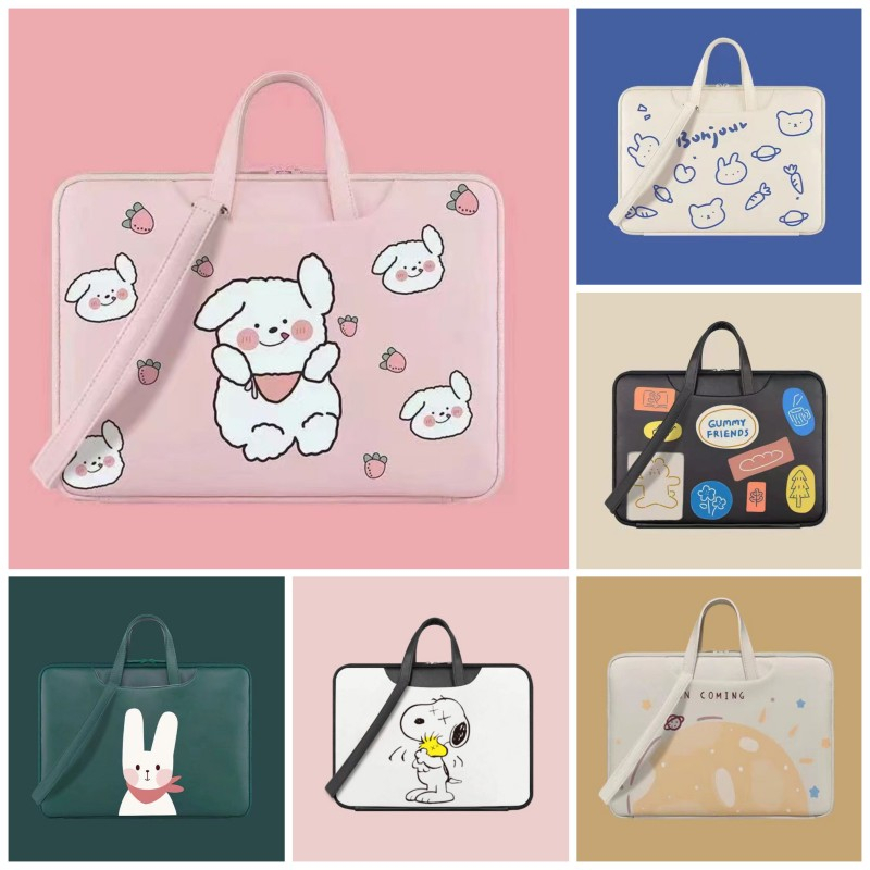 Túi chống sốc Laptop,da PU cao cấp chống nước-dây đeo vai 13.3 inch, 14 inch, 15.6 inch