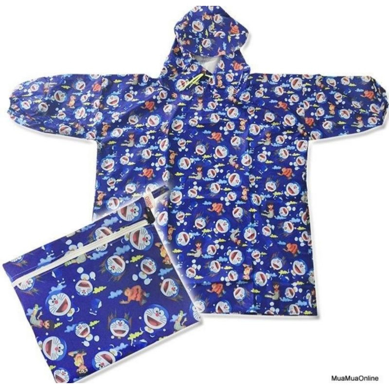 Áo Mưa Bít Cho Trẻ Em Họa Tiết Hình Thú, Vải Dù Chống Thấm Cao Cấp
