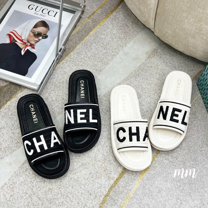 Dép Lê Cha.neo Da Mềm Đế 3cm Hàng Fullbox - CERIHOUSE