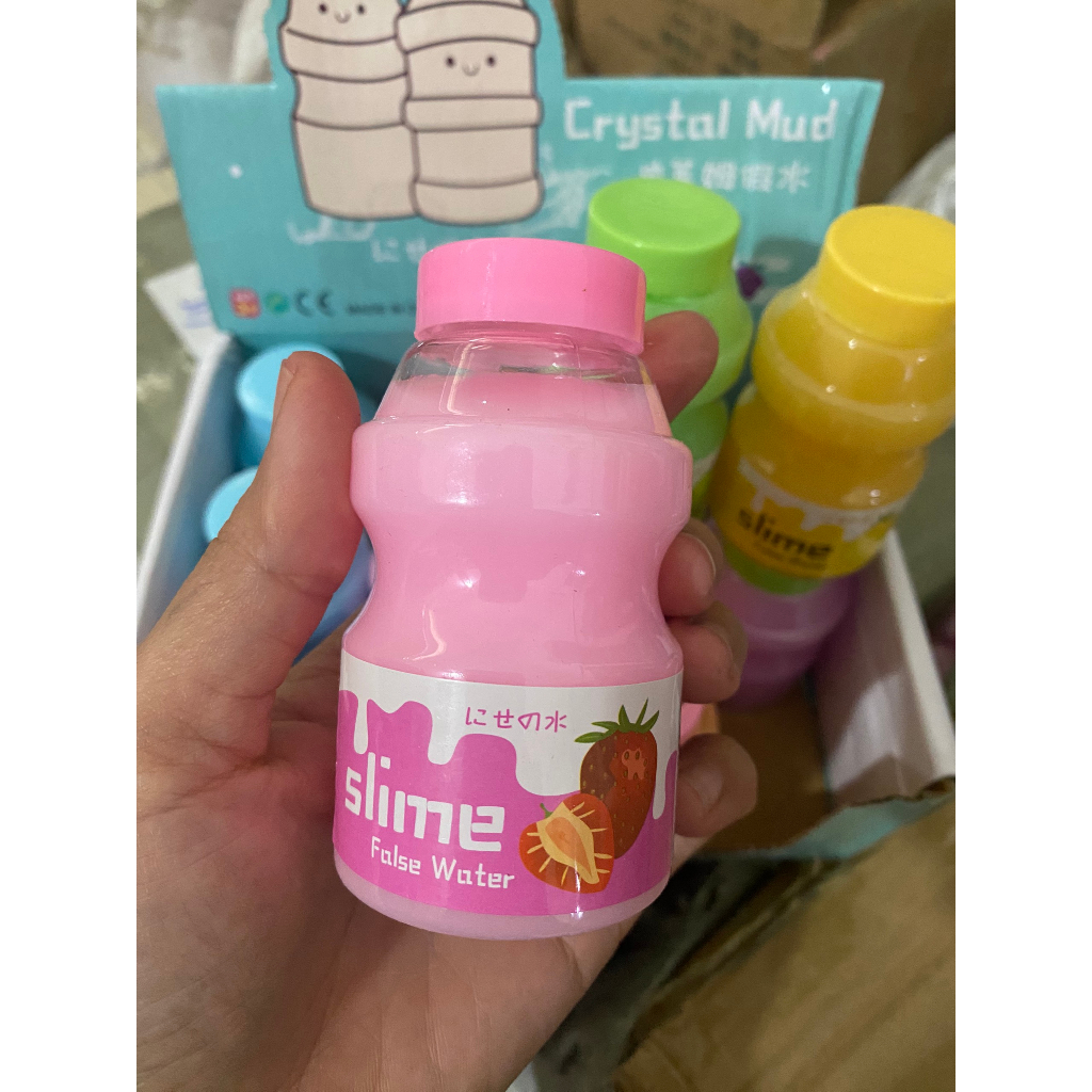 Đồ chơi Slime Sữa Trái Cây Milk fruit Hình Bình Sữa Lọ Nhỏ Mắt Kim Tuyến Dạng Lỏng Slam Gudetama