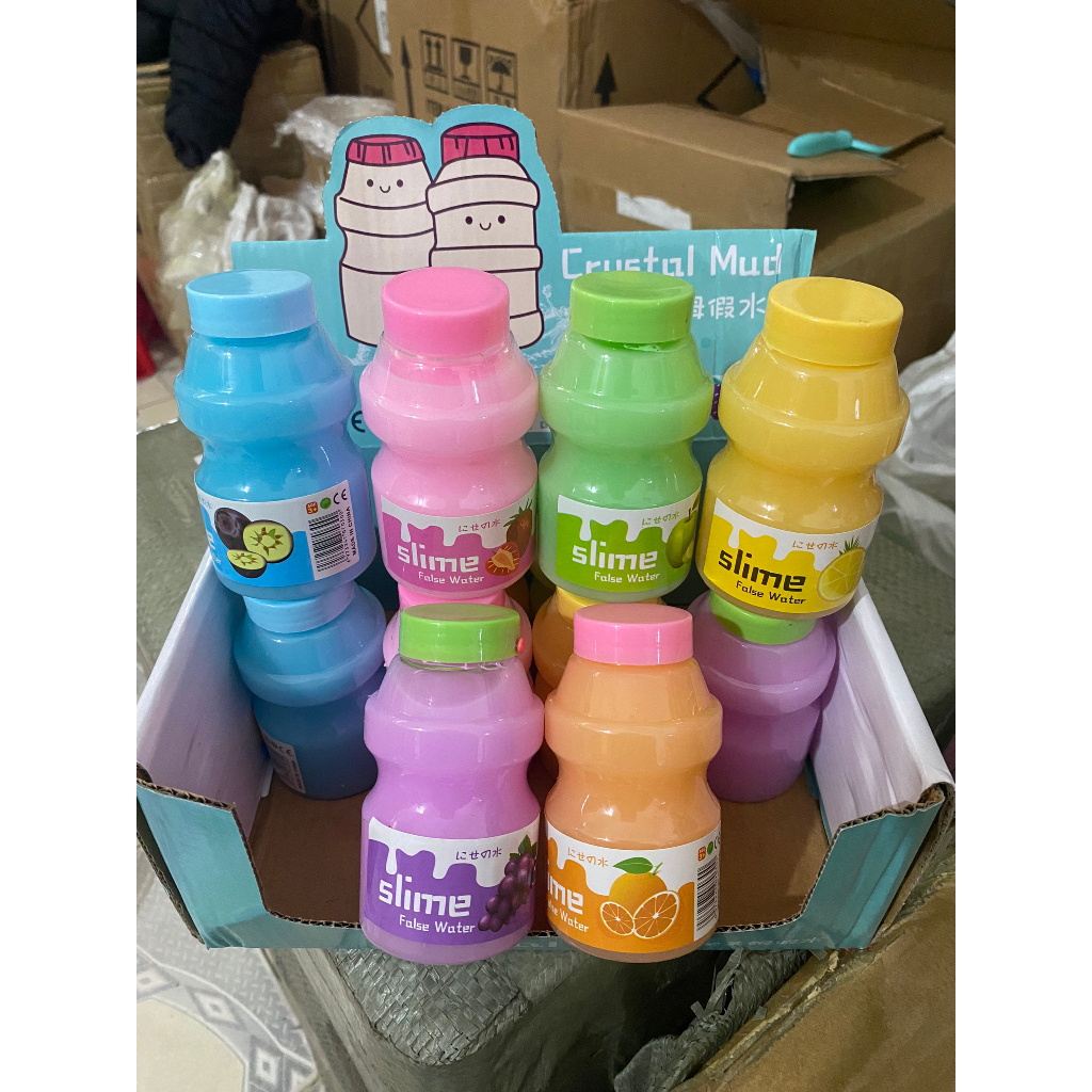 Đồ chơi Slime Sữa Trái Cây Milk fruit Hình Bình Sữa Lọ Nhỏ Mắt Kim Tuyến Dạng Lỏng Slam Gudetama