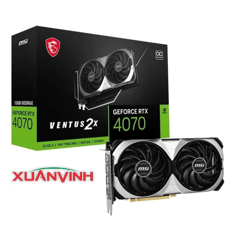 Vga Card màn hình MSI RTX 4070 VENTUS 2X 3X Gaming X Trio 12G DDR6 OC Chính hãng | BigBuy360 - bigbuy360.vn