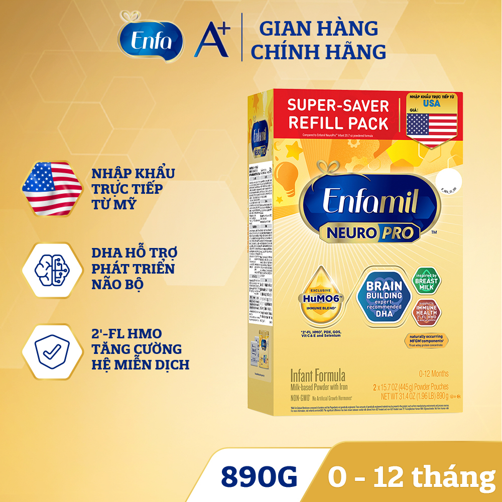 Sản phẩm dinh dưỡng công thức Enfamil NeuroPro Infant Formula 890g