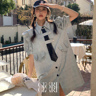 Váy xuông xám IRISBOUTIQUEVN/ID2023K07/My tie dress