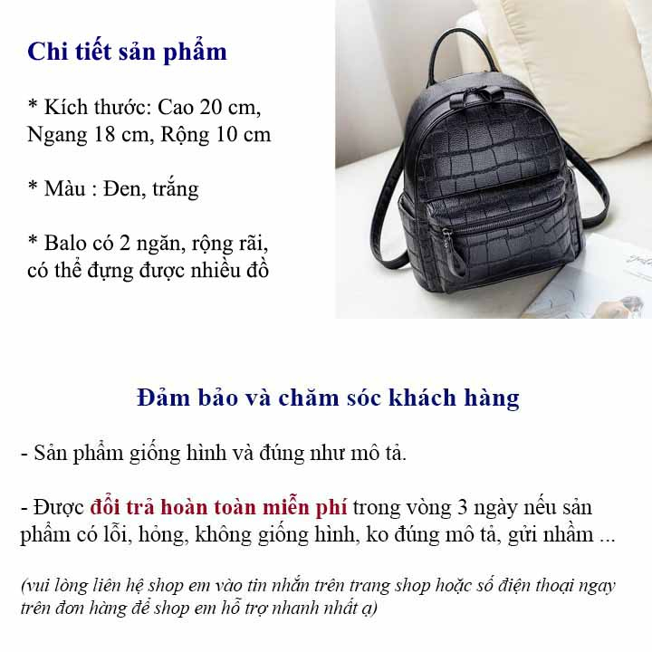 Balo nữ thời  trang BL5 balo da mềm 2 ngăn Varan phù hợp đi làm, đi chơi