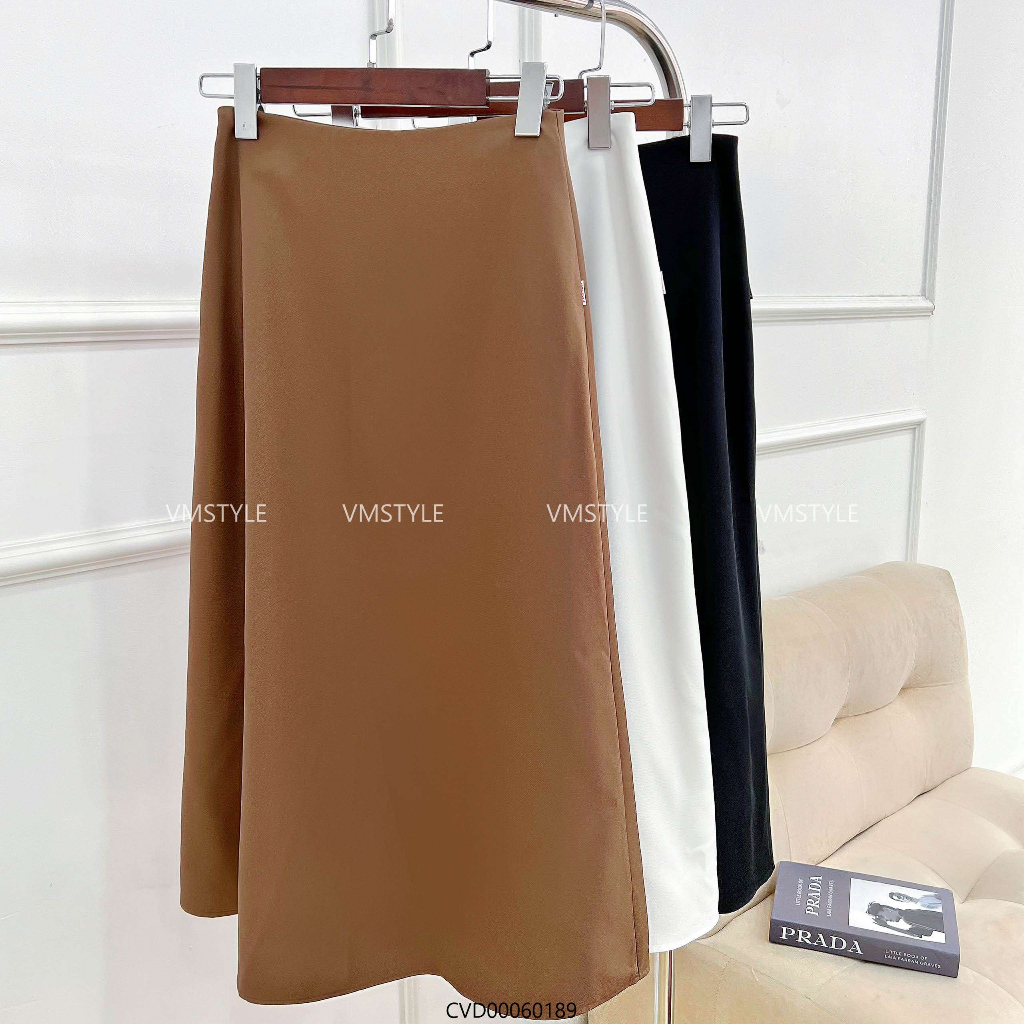 Chân váy dài nữ VMSTYLE form chữ A trơn xòe basic thanh lịch 17365 - CVD00060 | BigBuy360 - bigbuy360.vn