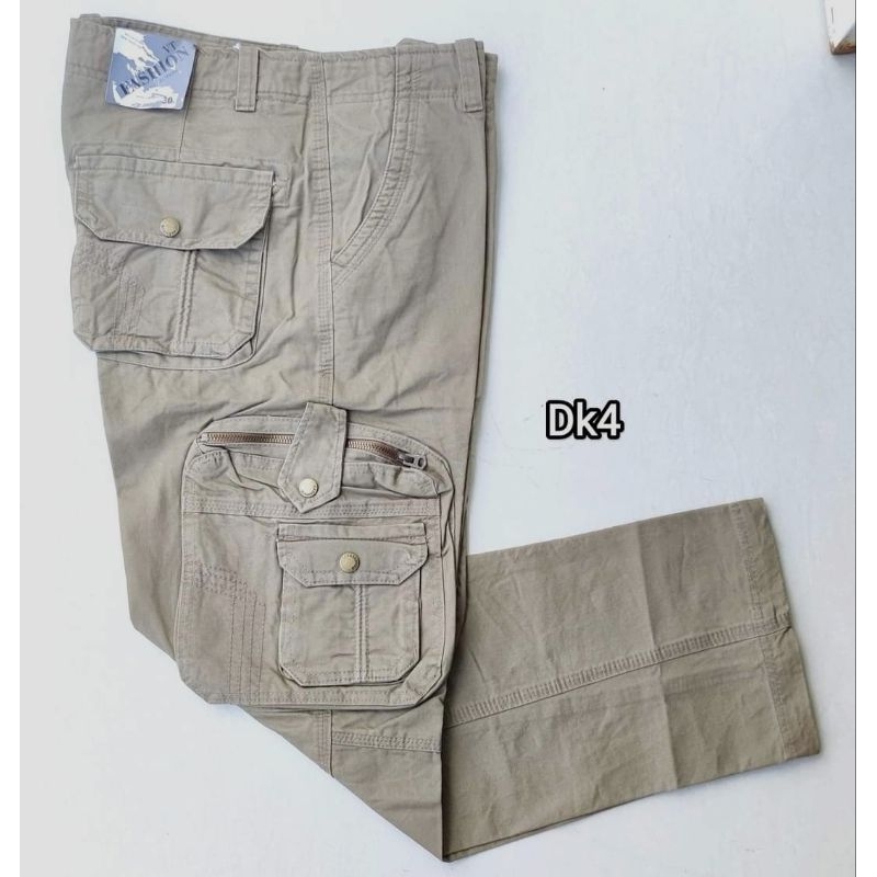 Quần dài kaki túi hộp phiên bản túi khóa kéo đồng cao cấp | BigBuy360 - bigbuy360.vn