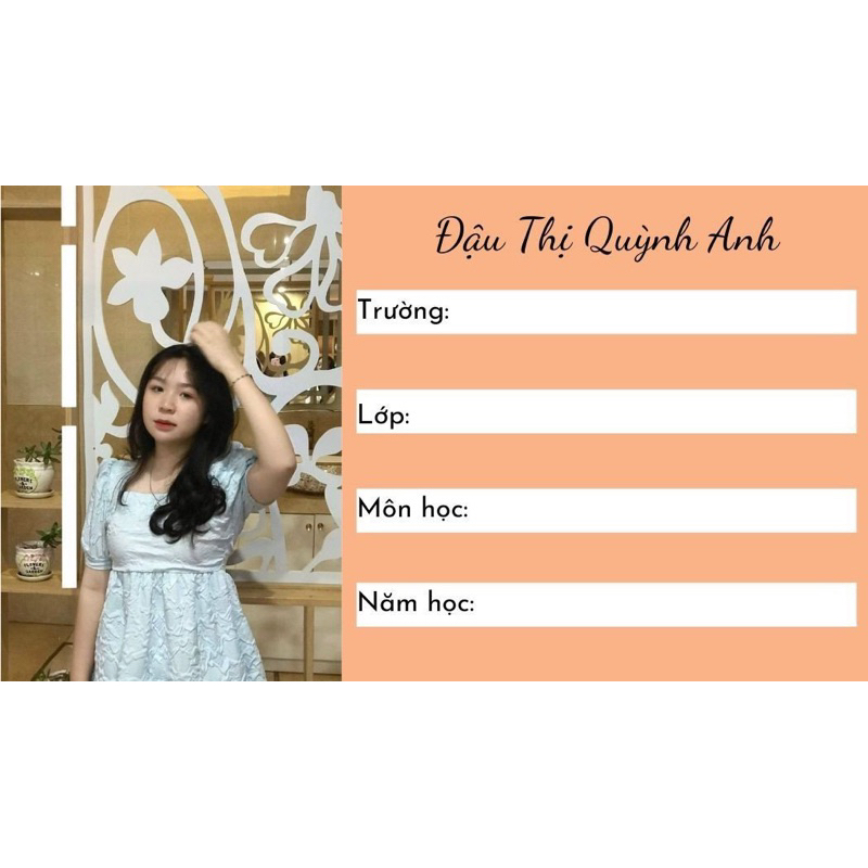 Nhãn vở in theo yêu cầu❤️