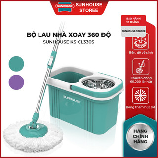 Bộ lau nhà xoay 360 độ sunhouse ks-cl330s