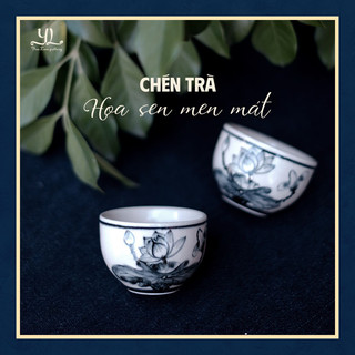 Chén trà hoa sen men mát | yên lam gốm | chén trà | gốm sứ | nội thất | gia dụng