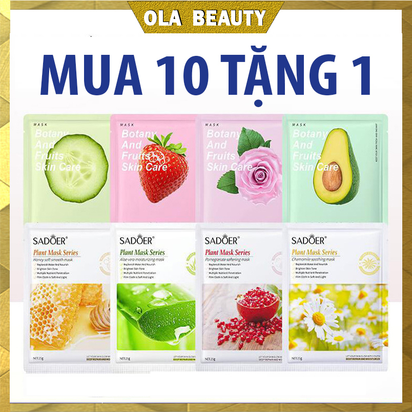Mặt nạ giấy dưỡng ẩm mờ thâm trắng da thành phần thiên nhiên giống như mặt nạ đất sét mặt nạ ngủ - OLABEAUTY S1