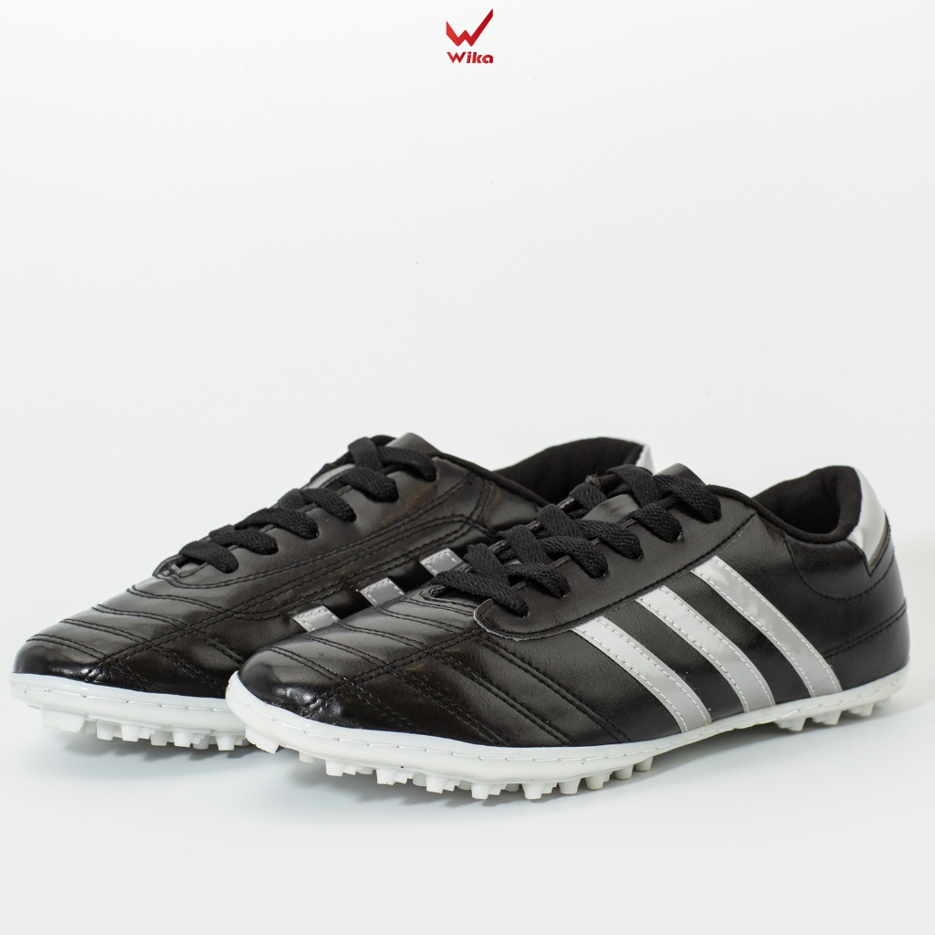 Giày Đá Bóng Nam 3 Sọc Wika Chính Hãng Sân Cỏ Nhân Tạo, Chất Liệu Da Pu Trơn