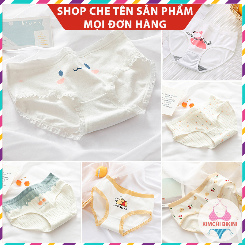 quần chip nhỏ nữ cotton xinh cute màu trắng dễ thương KIMCHIBIKINI quần xì ship nót nữ 1k bé gái học sinh rẻ QL038