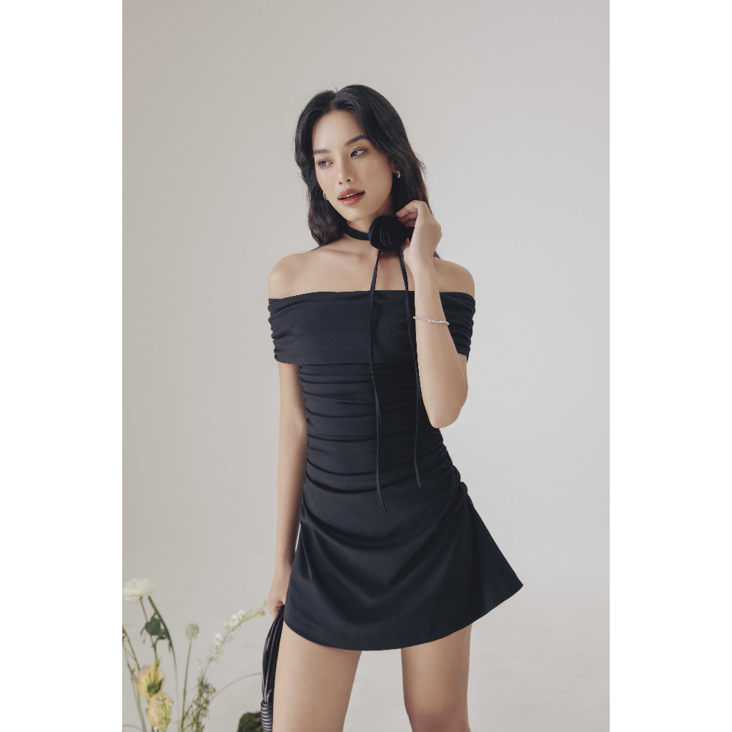 Đầm Body Nữ Trễ Vai (Tặng Kèm Hoa) SEOLY DRESS - GOÛT DE JUN