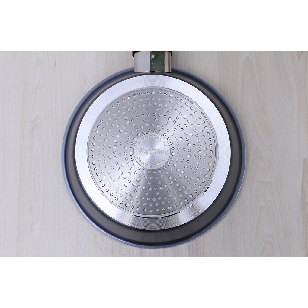 Chảo nhôm chống dính đáy từ 24 cm Happycook MFP-24IH GRAY