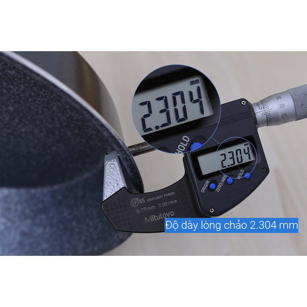 Chảo nhôm chống dính đáy từ 24 cm Happycook MFP-24IH GRAY