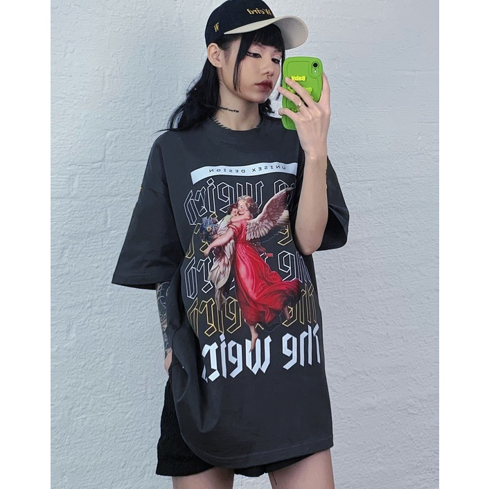 LOCAL BRAND Áo thun The Weird Phong Cách Unisex Form Rộng ATK534