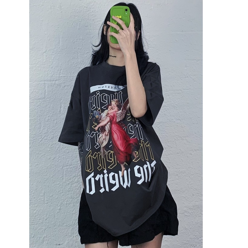 LOCAL BRAND Áo thun The Weird Phong Cách Unisex Form Rộng ATK534