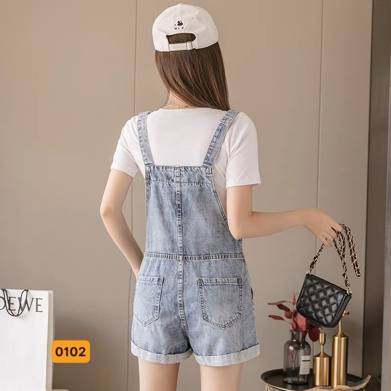 Yếm short jeans nữ cao cấp thời trang A-T Fashion, quần yếm nữ chất bò mịn xịn siêu kute phong cách Hàn Quốc - YJ02