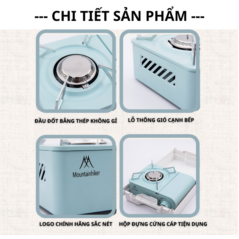 Bếp Gas Mini Du Lịch Chính Hãng MountainHiker | Bếp Gas Gấp Gọn kèm hộp | ForiCamping