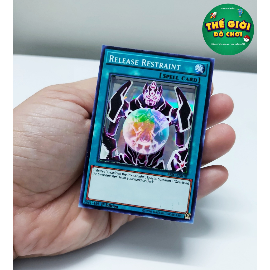 Card nổi Release Restraint, phụ kiện trưng bày Thẻ bài Yugioh độc đáo