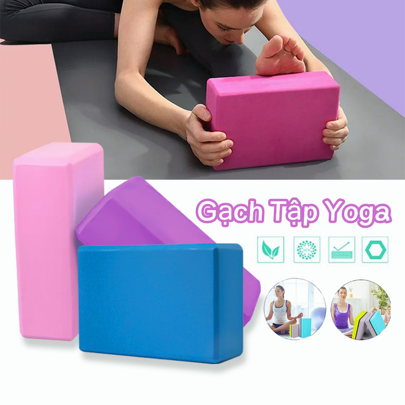 Yoga Blocks,Gạch tập Yoga xốp cao cấp EVA cứng gấp 3 lần loại gạch tập thông thường, dụng cụ tập Yoga tại nhà