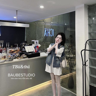 Set áo phông kèm gile jean Bầu Bé