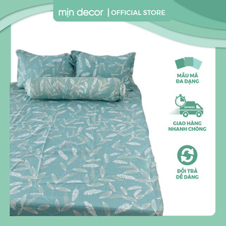 Bộ ga gối cotton 3D mềm mại, drap giường poly, ga trải giường + 2 vỏ gối nằm nhiều mẫu mã đa dạng
