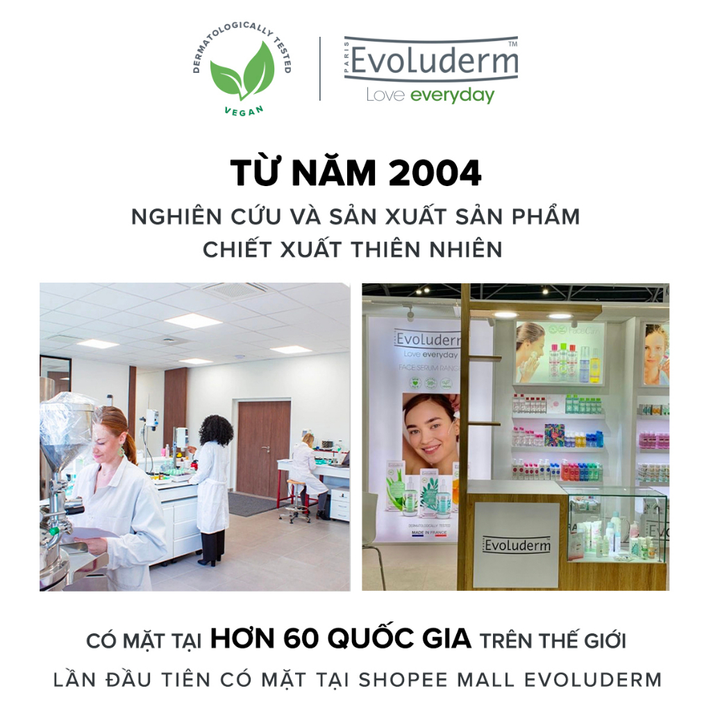 Dầu gội đầu khô Evoluderm 200ml