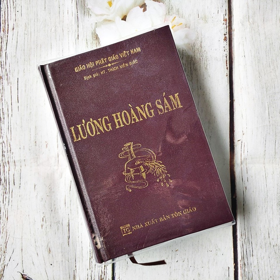 Sách Kinh Lương Hoàng Sám (Bìa da, gáy tròn)