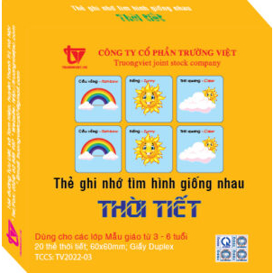 Thẻ ghi nhớ tìm hình giống nhau - Có 3 loại chủ đề đơn giản như THỜI TIẾT, PHƯƠNG TIỆN GIAO THÔNG, CÁC LOẠI QUẢ