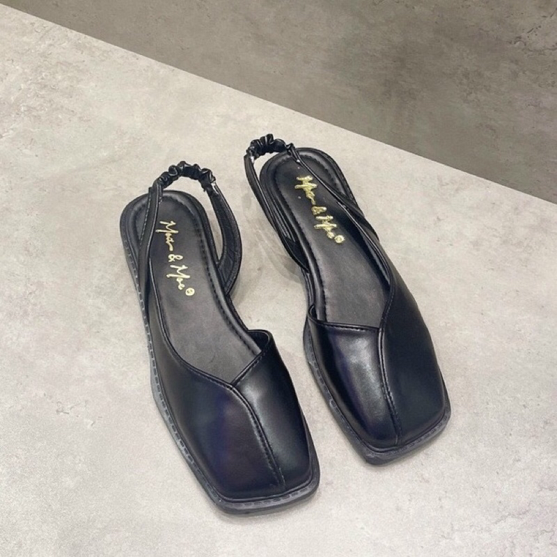 Sandal nữ bít mũi hở gót kiểu dáng hàn quốc mũi vuông