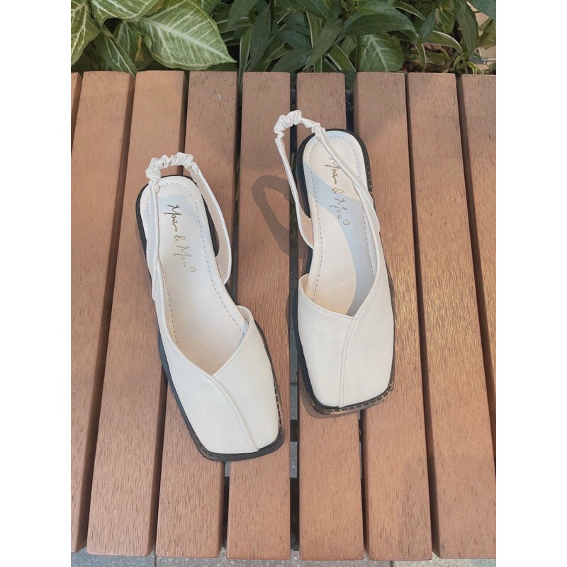 Sandal nữ bít mũi hở gót kiểu dáng hàn quốc mũi vuông