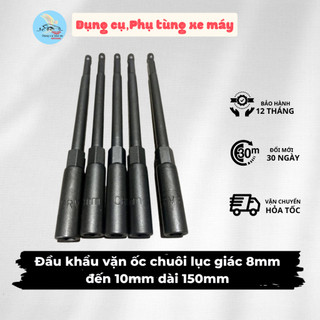 Đầu khẩu vặn ốc chuôi lục giác 8mm đến 10mm dài 150mm