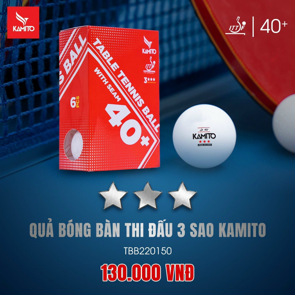 Quả Bóng Bàn Chuẩn ITTF Thương Hiệu Kamito 2023