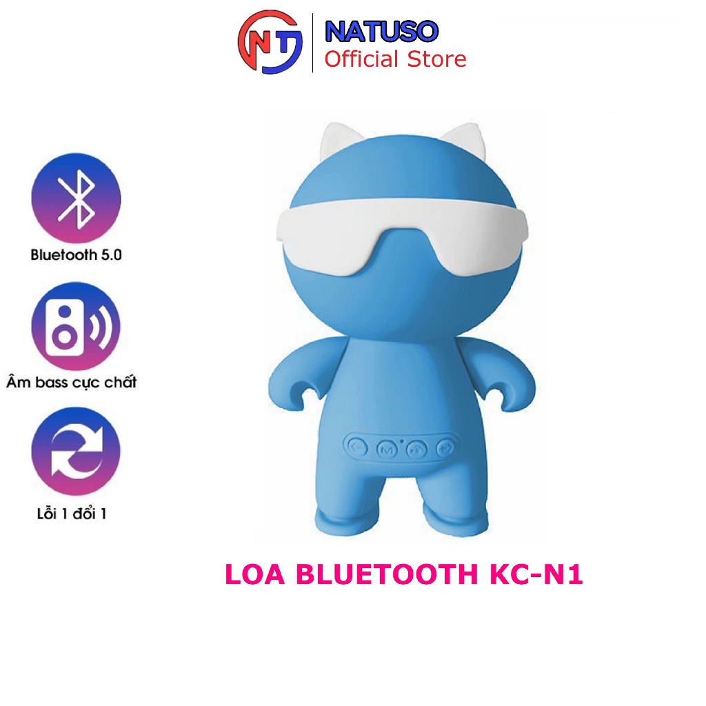 Loa bluetooth mini nghe nhạc hình robot bighero Natuso KC-N1 kết nối không dây cắm usb thẻ nhớ | BigBuy360 - bigbuy360.vn