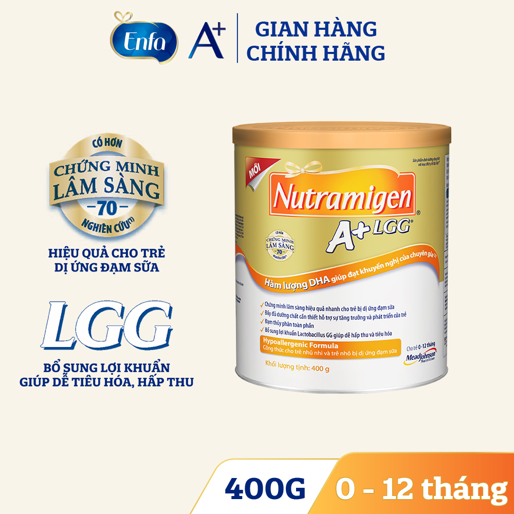 Sữa Bột Nutramigen A+ LGG - Sữa Cho Trẻ Dị Ứng Đạm Sữa Bò-400g