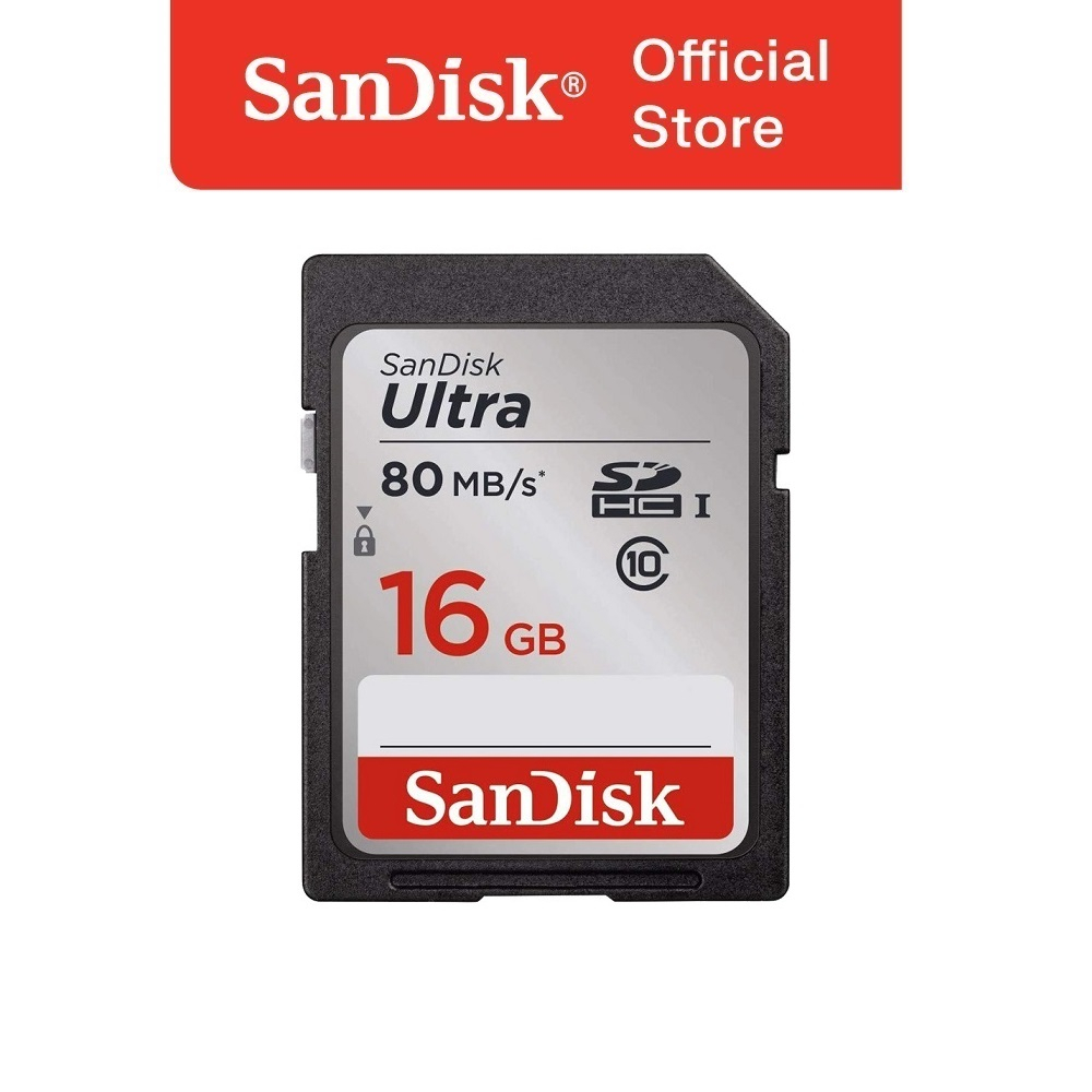 Thẻ nhớ SD Sandisk Ultra 16GB 80MB/s UHS-I (cho máy ảnh)