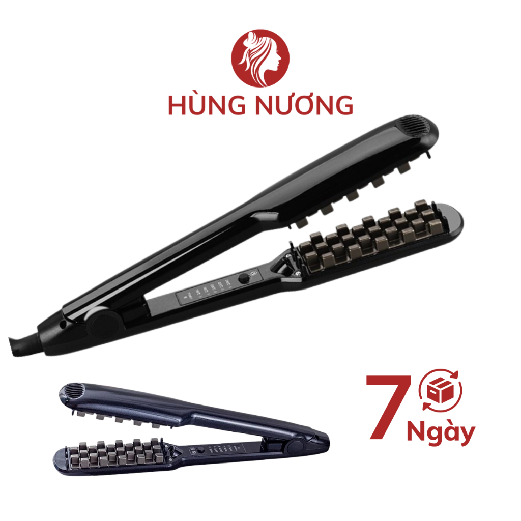 Máy dập phồng dập xù chân tóc vuông giúp tạo phồng tạo xù tự nhiên cho tóc 5 mức nhiệt