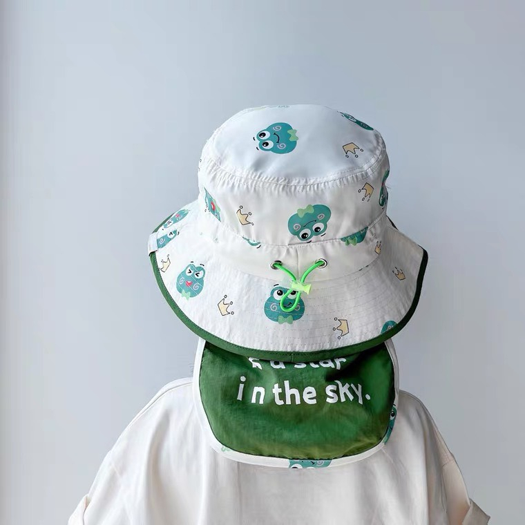 Mũ tai bèo che gáy chống nắng họa tiết dễ thương cho bé từ 2 đến 5 tuổi