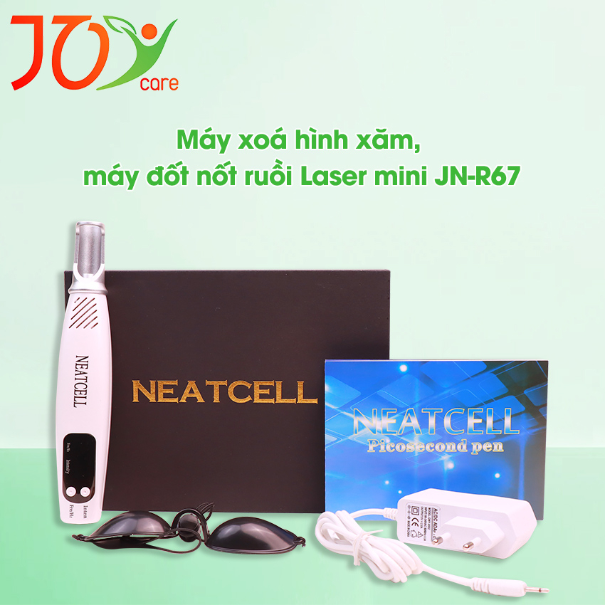 Máy xoá hình xăm laser mini, máy đốt nốt ruồi, nám tàn nhang 9 cấp độ JN-R67