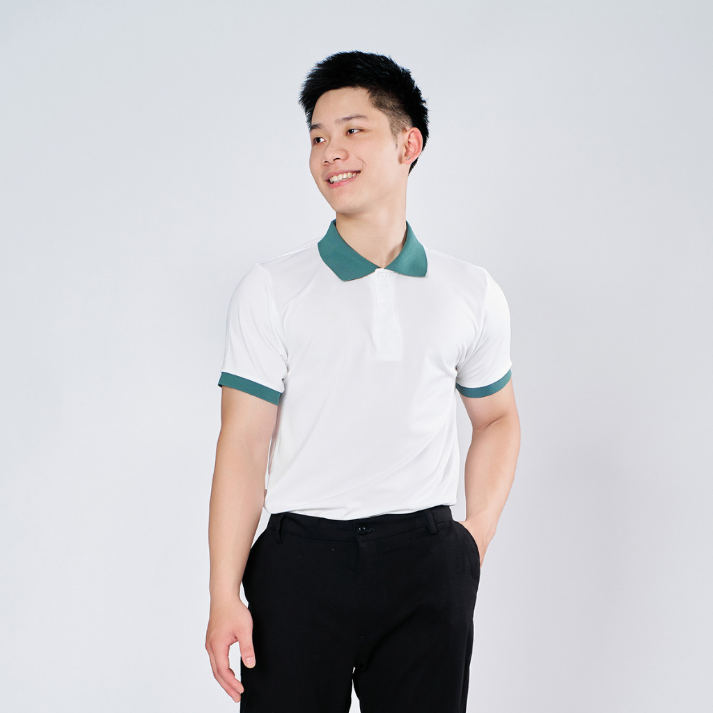 Áo POLO nam ROUGH phối bo cổ dệt kim, form regular sang trọng