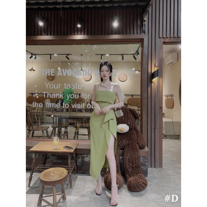 Váy hai dây lệch tà siêu xinh