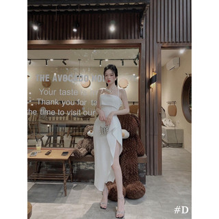 Váy hai dây lệch tà siêu xinh