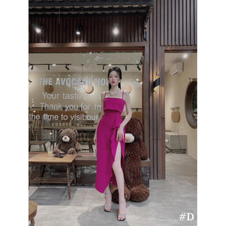 Váy hai dây lệch tà siêu xinh
