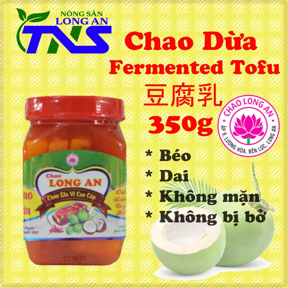 Chao dừa Long An size trung 350g