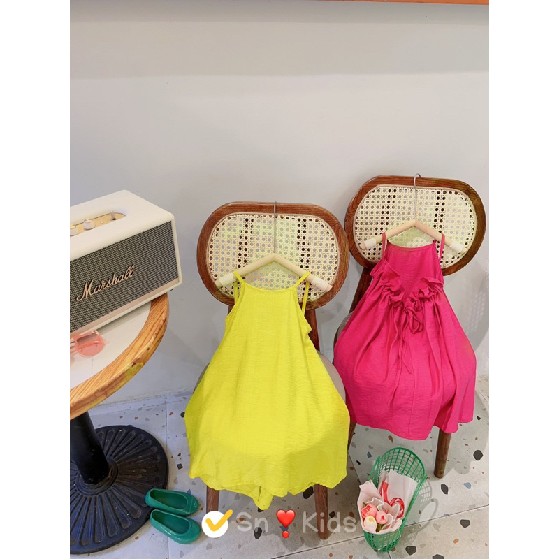 Sỉ váy maxi 2 dây đi biển đi chơi mềm mát bé gái Jane snkids