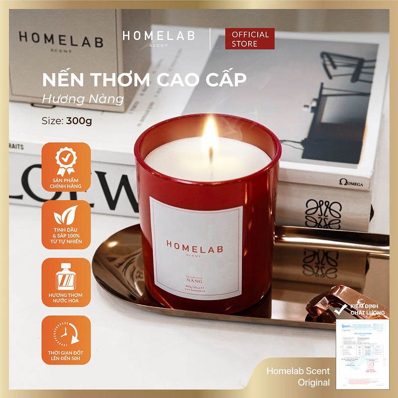 Nến thơm phòng cao cấp mùi hương NÀNG best seller mùi hương thiên nhiên quyến rũ, ngọt nhẹ 300g_XETHOM