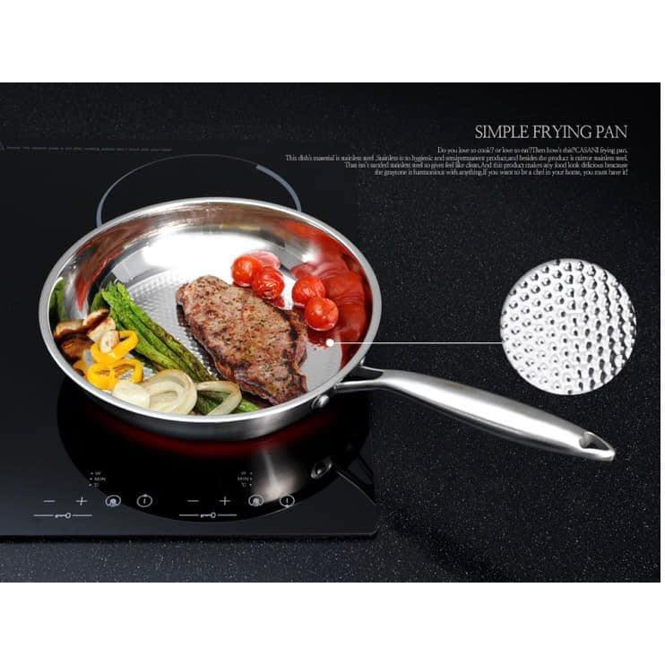 Chảo inox Casani đủ 3 size 20/26/28cm